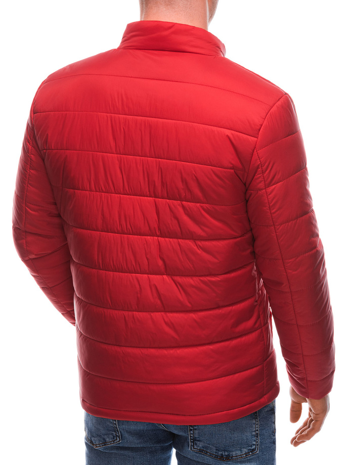 Men's mid-season quilted jacket C526 - red
