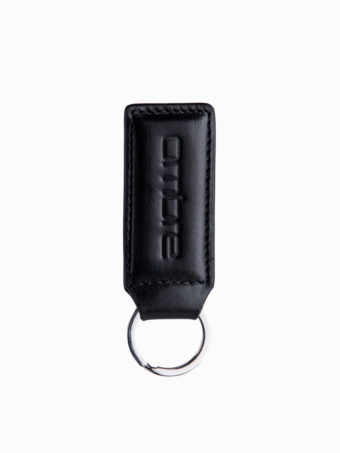 Men's key ring with snap hook - black V1 OU-ACKC-0100