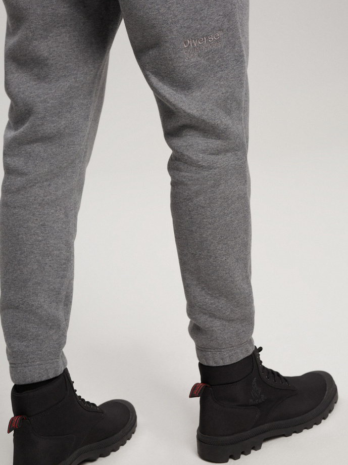 Spodnie męskie dresowe DKR DSRT J1 P1343 - szary melanż