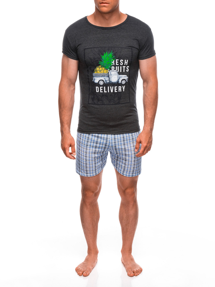 Men's pyjamas U489 - dark grey