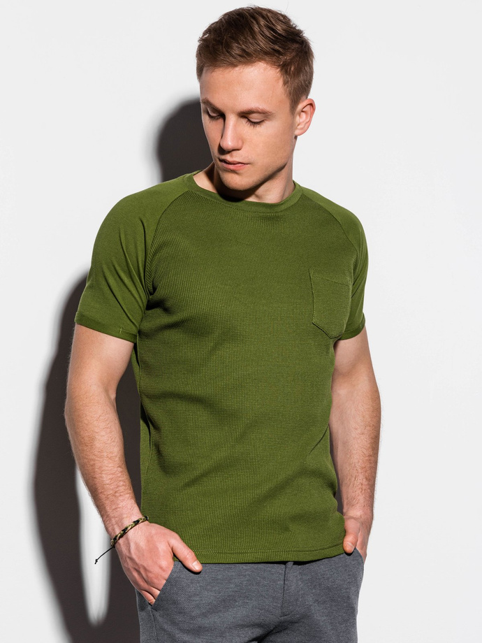 Men's plain t-shirt - olive S1182