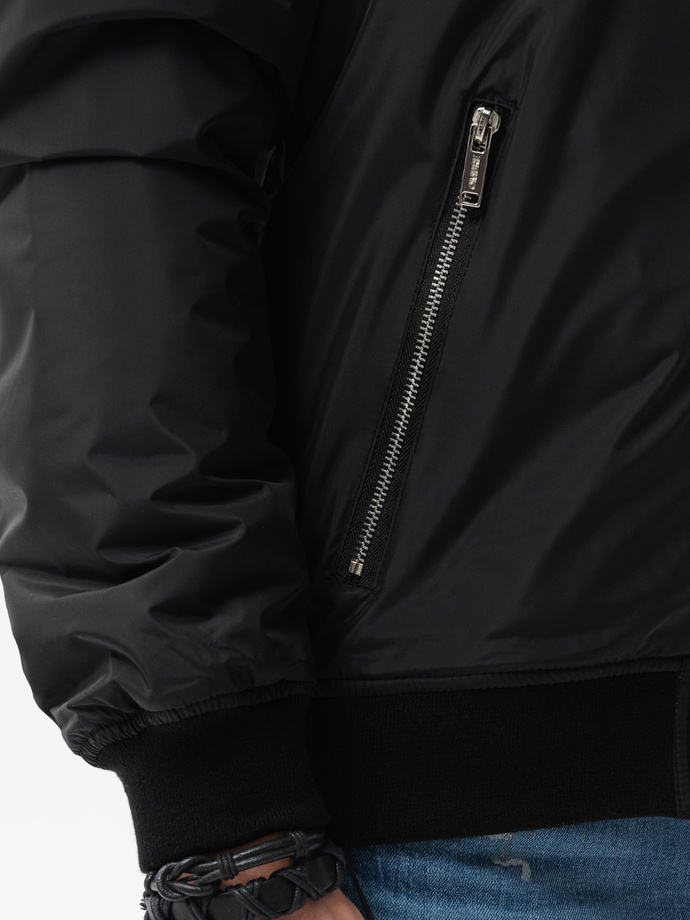 Men's bomber jacket - black V7 C538