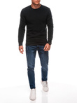 BASIC men's uniform round neck sweatshirt - black V6 EM-SSBN-0100