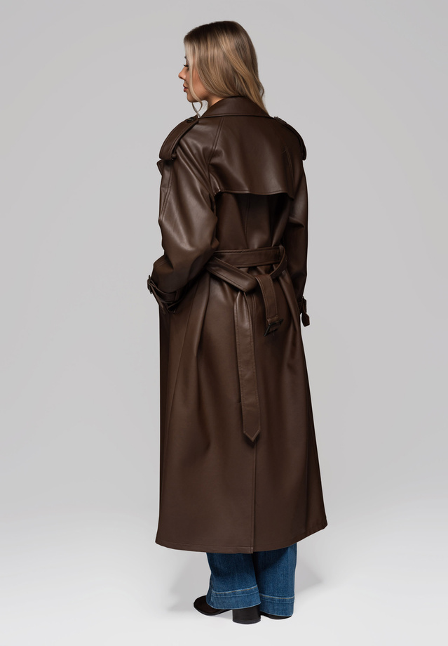 Men's minimalist coat with detachable vest - beige V1 OM-COLC-0139