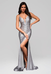 Evening dress LA-OM-DLR164 - silver