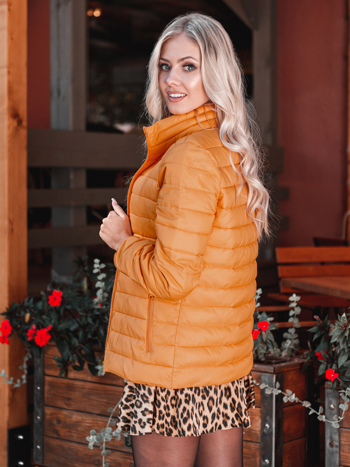 Women's mid-season jacket CLR008 - mustard
