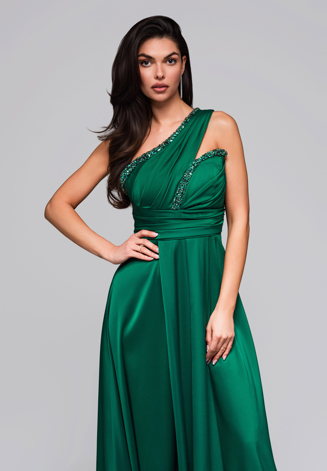 Evening dress LA-OM-DLR252 bottle green