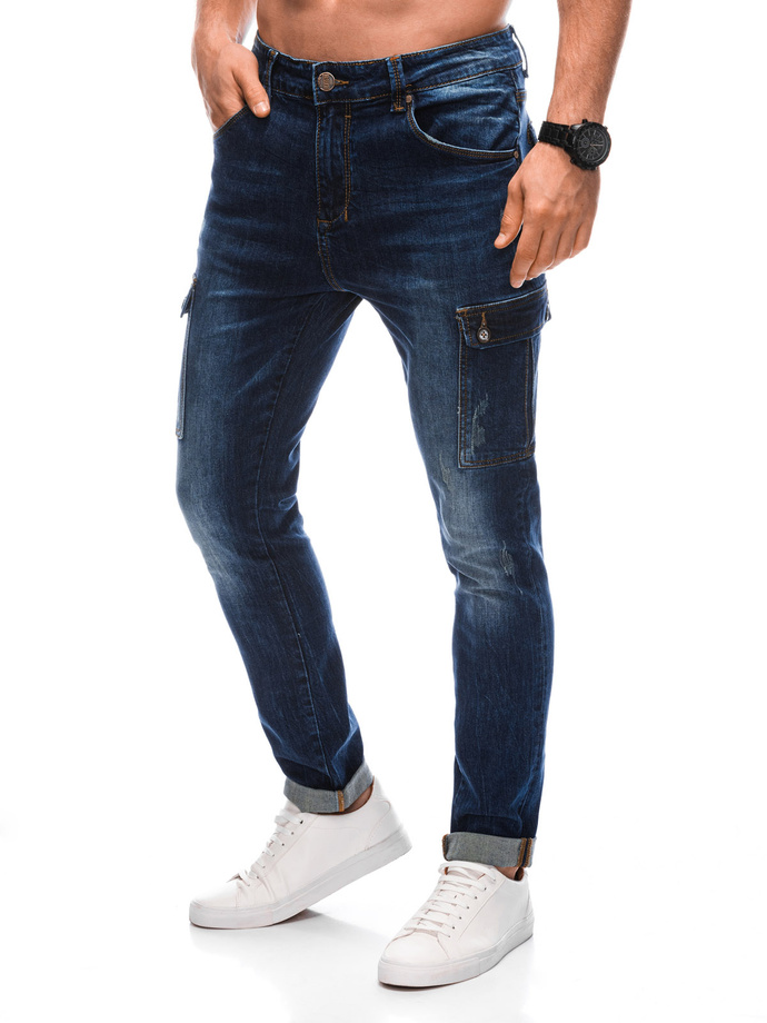 Men's cargo pants P1408 - denim