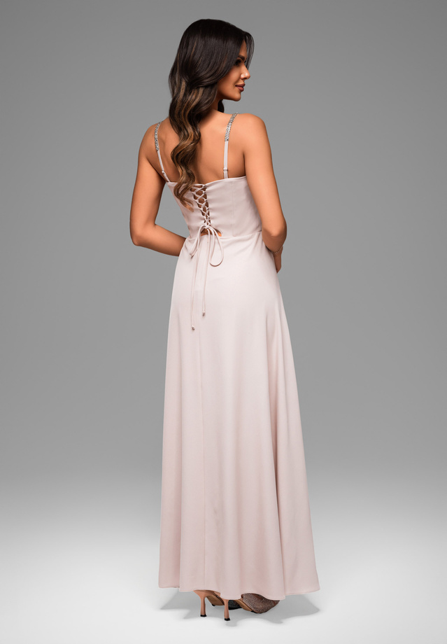 Evening dress LA-OM-DLR042 - beige