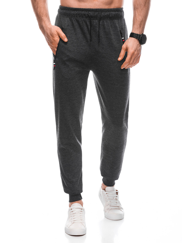 Men's sweatpants P1437 - dark grey