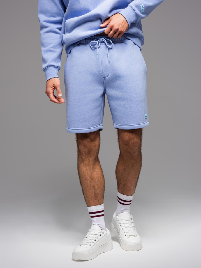 Szorty dresowe unisex ze ściągaczem w pasie – lawendowe V9 OU-SRBC-0101