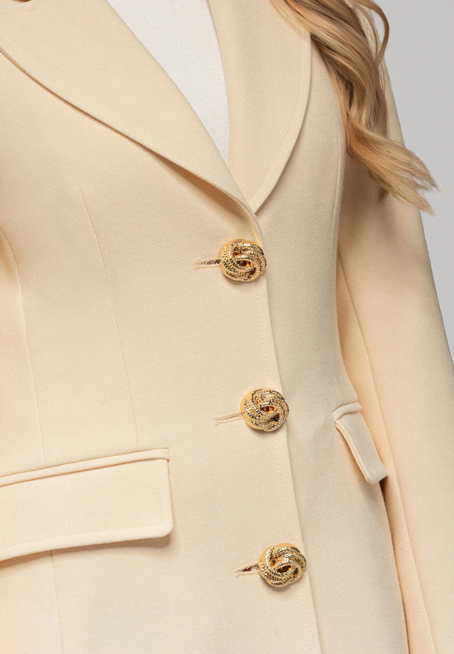 Women's waist coat with gold buttons LARICA OW-COLC-0103 v1 - broken white
