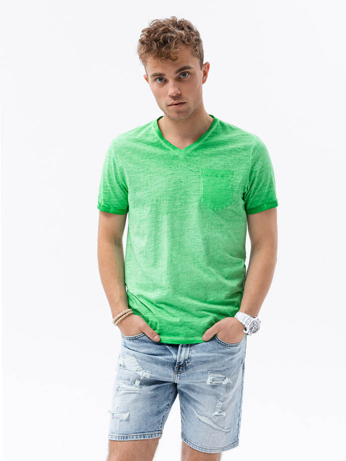 Men's plain t-shirt - green S1388