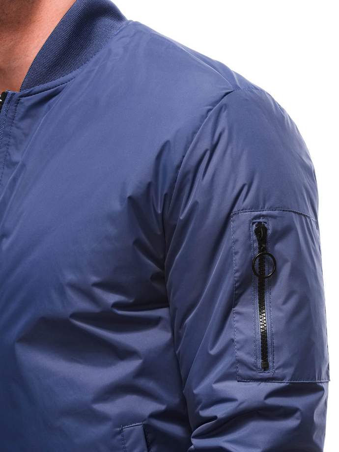 Men's mid-season jacket C532 - dark blue