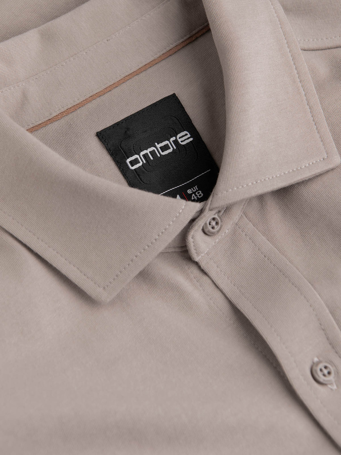 Men's REGULAR cotton single jersey knit shirt - ash V5 OM-SHCS-0138