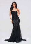 Evening dress LA-OM-DLR287 - black