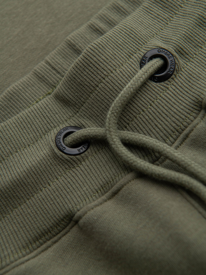 Men's sweatpants joggers - olive V4 OM-PASK-0280