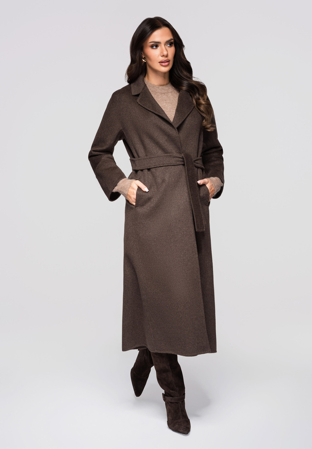 Płaszcz damski LARICA OW-COLC-0109 v3 - coffee