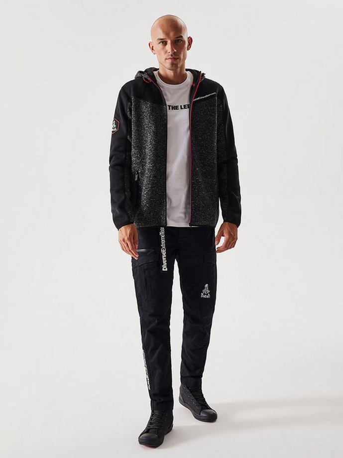 Men's sweatshirt DKR CROSS 4 B1564 - black melange