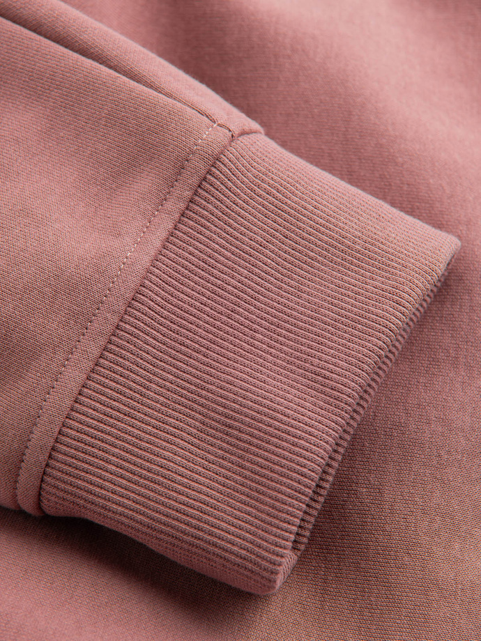 Men's BASIC cotton jogger sweatpants - dark pink V4 OM-PABS-0174