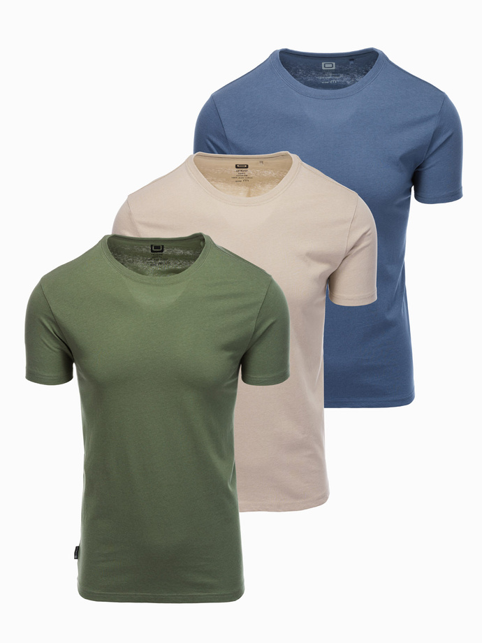 BASIC 3-pack cotton t-shirt set - mix V15 Z30