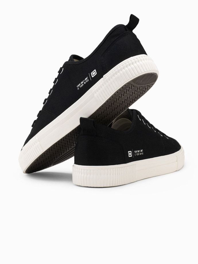 Classic low men's BASIC sneakers - black V4 OM-FOTL-0145