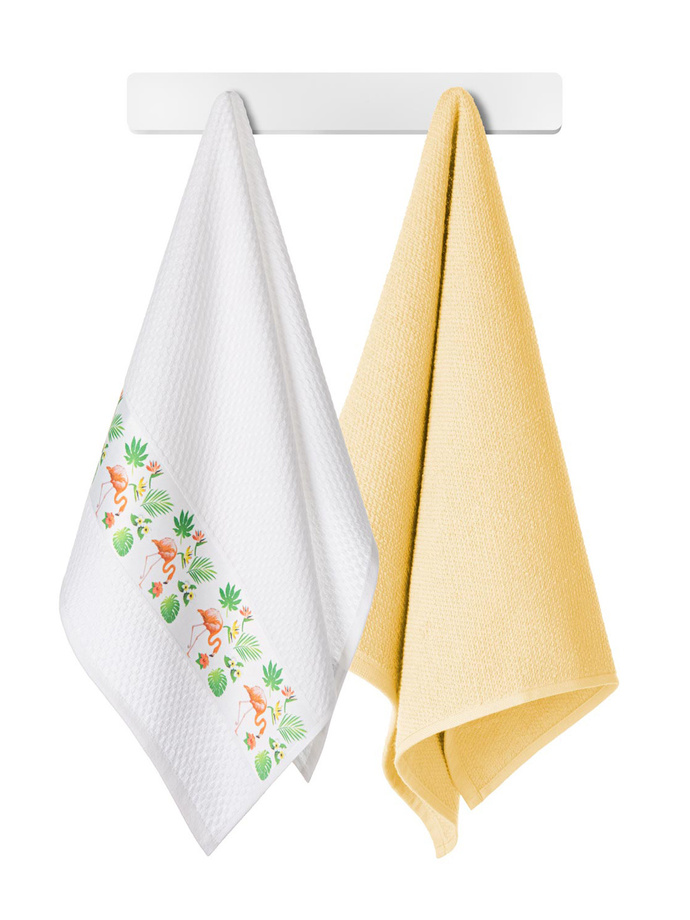 Set of kitchen towel Seeds 45x70 A530 - white/yellow