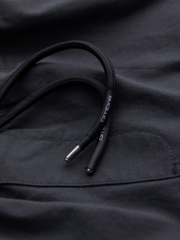 Men's JOGGER pants with stand-off and zippered cargo pockets - graphite V6 OM-PAJO-0135