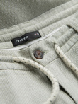 Men's knit shorts in linen and cotton - light green V2 OM-SRCS-0130