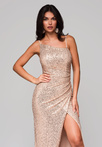 Evening dress LA-OM-DLR233 gold