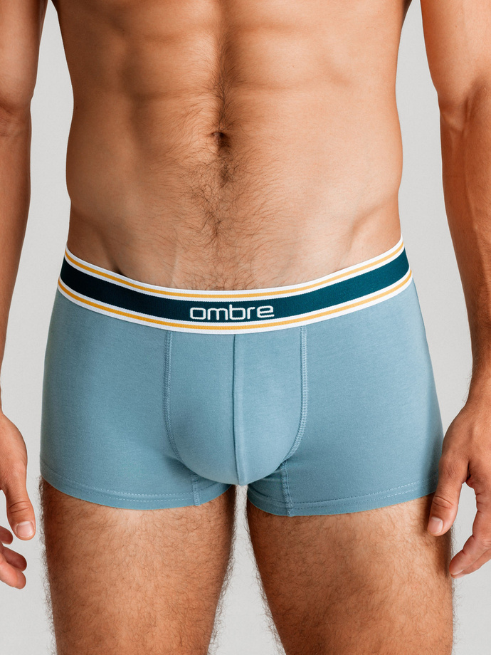 Classic fit men's boxer shorts with decorative elastic waistband - 3-pack mix OM-UNBO-0110