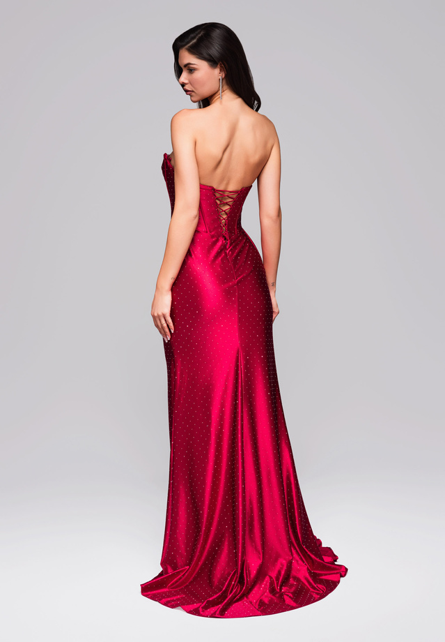 Evening dress LA-OM-DLR258 - burgundy