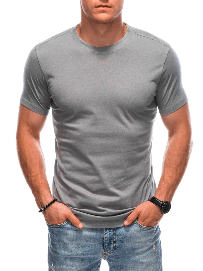 Men's plain t-shirt EM-TSBS-0100 - grey