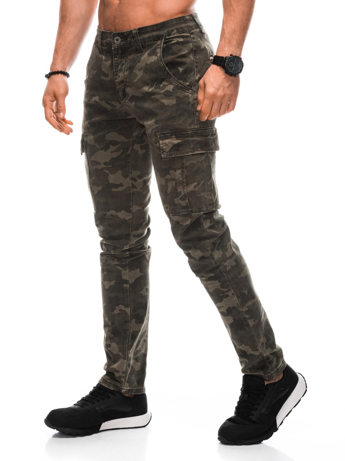 Men's cargo pants P1380 - green