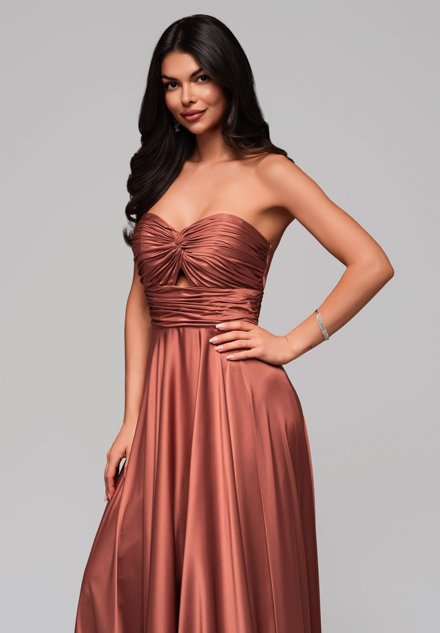 Evening dress LA-OM-DLR159 - brown