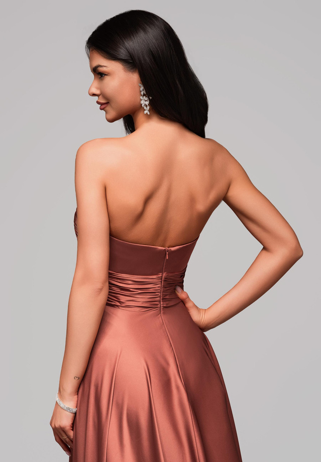 Evening dress LA-OM-DLR159 - brown