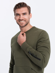 Men's sweatshirt - dark olive B1349