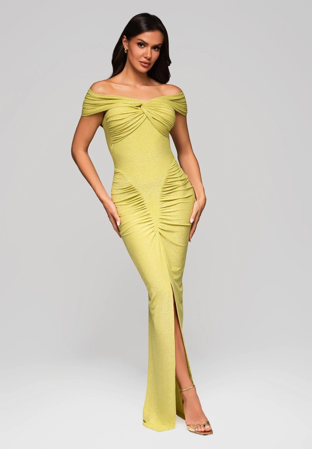 Evening dress LA-OM-DLR182 - green