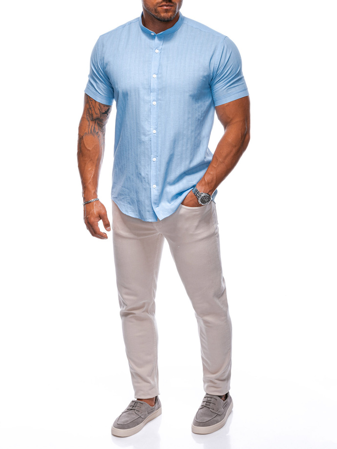 Men's short sleeve shirt K690 - blue