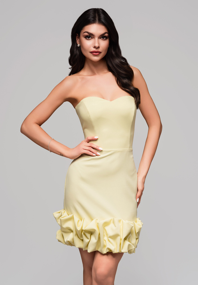 Evening dress LA-OM-DLR123 - yellow