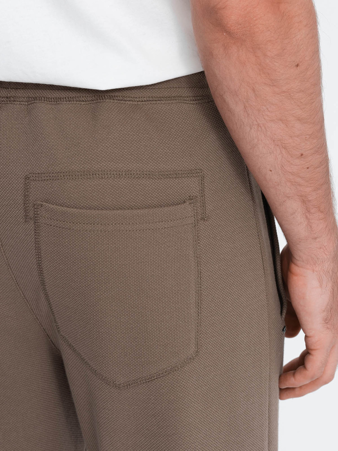 Men's carrot cut sweatpants - brown V2 OM-PASK-0166