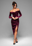 Evening dress LA-OM-DLR001 - dark red