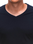 Men's basic V-neck t-shirt EM-TSBS-0101 - navy blue V3
