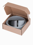 Men's belt with metal buckle - grey A376