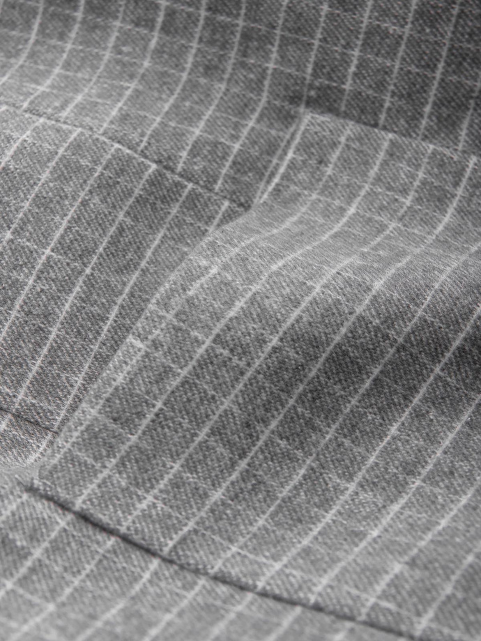 Men's checkered blazer with wool - grey V1 OM-BLZB-0117