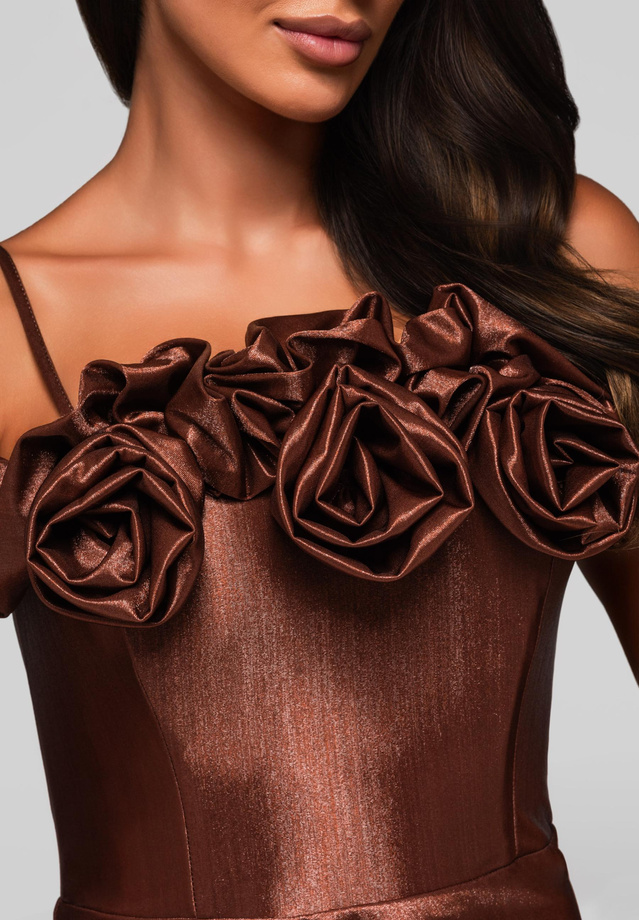 Evening dress LA-OM-DLR213 - brown