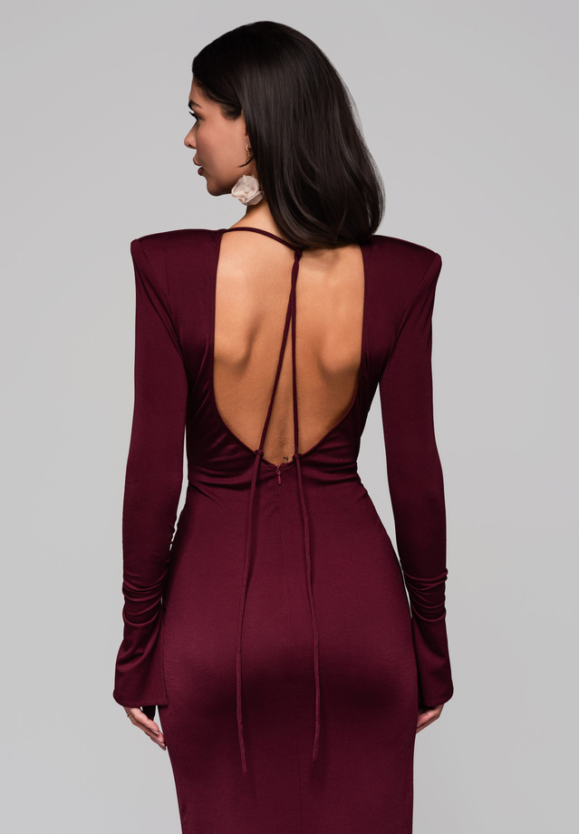 Evening dress LA-OM-DLR185 - burgundy