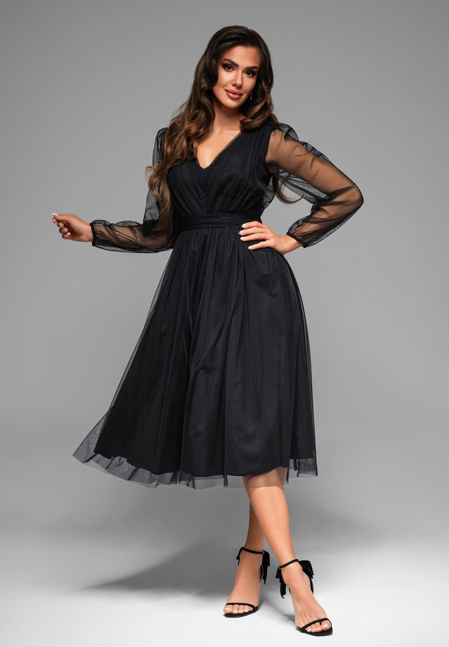 Evening dress LA-OM-DLR007 - black