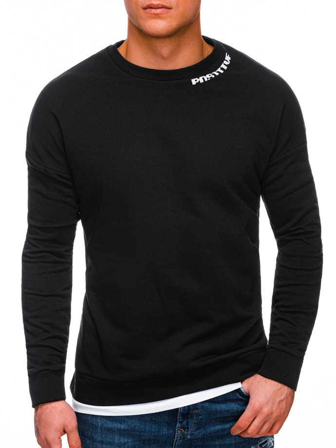 Bluza męska bez kaptura B1340 - czarna