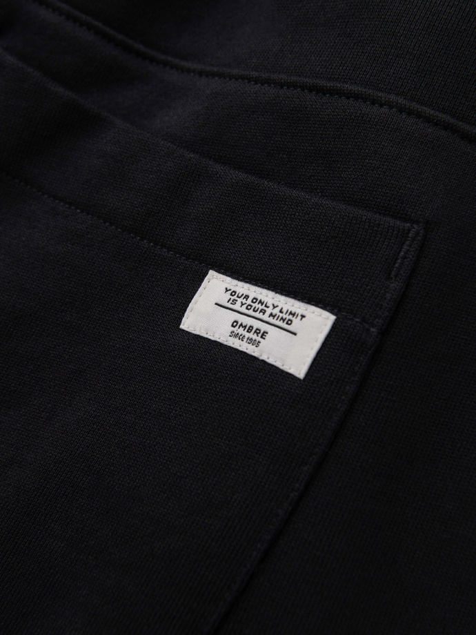 Męskie spodnie dresowe typu jogger - czarne V5 OM-PABS-0173